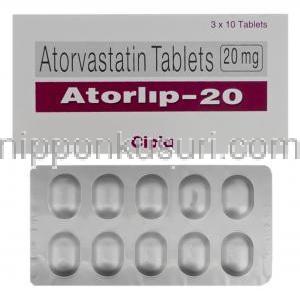 アトルリップ, リピトール ジェネリック 20mg