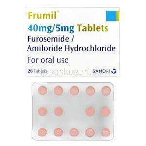 フルミル，フロセミド 40mg, アミロライド 5mg