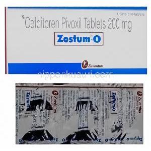 ゾスタム O, セフジトレンピボキシル, Zoustm-O,  200MG 錠 (Zuventus) 箱