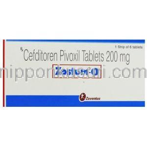 ゾスタム O, セフジトレンピボキシル, Zoustm-O,  200MG 錠 (Zuventus) 包装