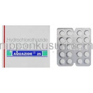 ジェネリック・エシドレックス、、Aquazid, ハイドロクロロサザイド 25 mg