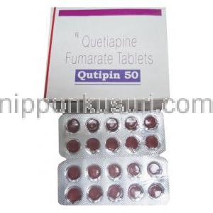 ジェネリック・セロクエル、クエチアピン50 mg 錠