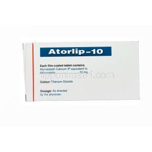 アトルリップ-10, リピトールジェネリック，アトルバスタチン 10mg 箱　情報