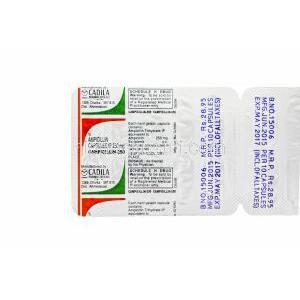 カンピシリン-250, オムニペンジェネリック，アンピシリン 250mg　カプセル　シート情報