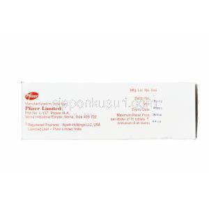 ダイアモックス,アセタゾラミド 250mg  箱　製造元： Pfizer
