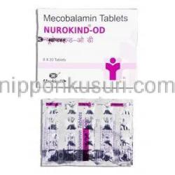 ニューロカインド-OD Nurokind-OD, メコバラミン 1,500mcg （Mankind Pharma） 錠