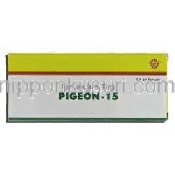ピジョン15 Pigeon-15, アクトス ジェネリック, ピオグリタゾン, 15mg, 錠 箱