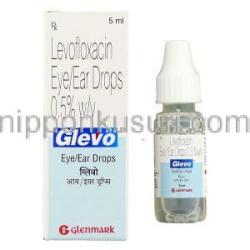 グレボ　Glevo, レボフロキサシン, レボフロキサシン 0.5%  5ml 点鼻 / 眼液 (Majesta)