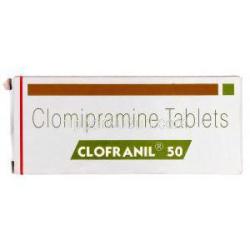 クロフラニル Clofranil, アナフラニル ジェネリック, クロミプラミン  50mg, 錠, 箱