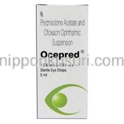 酢酸プレドニゾロン / オフロキサシン, Ocepred, 1% w/v＆ 0.3% w/v 5ML 点眼薬 (Sun pharma)