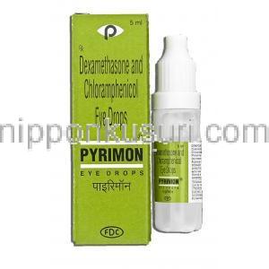 クロラムフェニコール / デキサメタゾン, Pyrimon, 1% w/v/ 0.1% w/v 5ML 点眼薬 (FDC)