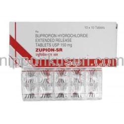 ズピオン-SR  Zupion-SR, ザイバン ジェネリック, 塩酸ブプロピオン ER, 150mg, 錠 箱