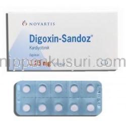 ジゴシン Digoxin, ジゴキシン0.25mg(250mcg) 錠 (Novartis)