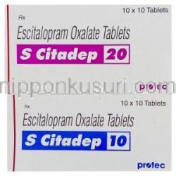 エス・シタデップ, エスシタロプラム 10 mg 20 mg　箱
