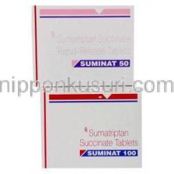 スミナット, スマトリプタン  50mg/ 100mg 錠 Sun pharma
