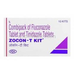 チニダゾール / フルコナゾール, Zocon-T, 1,000mg / 150mg　錠キット (FDC) 箱