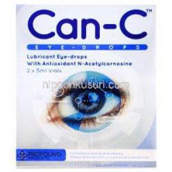Can-C 点眼薬,　Nアセテルカルノシン配合,5ml,バイアル2本入り,箱表面　