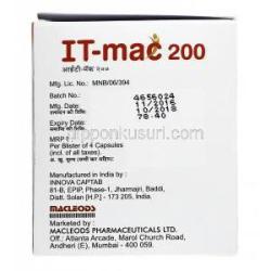 IT-マック, イトラコナゾール 200 mg 製造元
