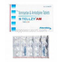 テルジー AM (テルミサルタン/ アムロジピン) 40mg 箱、錠剤