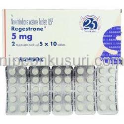 リジェストロン Regestrone, ノルエチンドロン酢酸エステル 5mg 錠 (Sandoz)