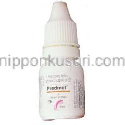 プレドニゾロン酢酸エステル, Predmet, 1% 10 ml 点眼液 (Sun Pharma) ボトル