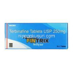 フィントリックス,テルビナフィン 250 mg, 錠剤, 箱表面