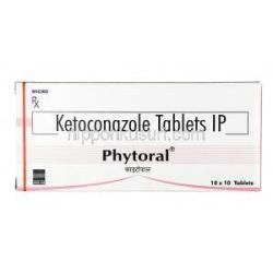 フィトラル, ケトコナゾール 200 mg,錠剤, 箱表面