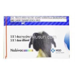 ノビバック KC  ワクチン,気管支敗血症および犬パラインフルエンザウイルス用ワクチン, 1回分, 箱表面1　
