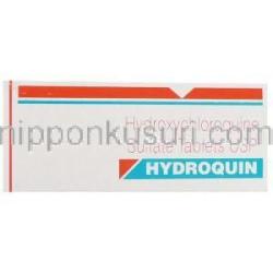ヒドロキシクロロキン（プラキニル ジェネリック）, ハイドロキン Hydroquin 200mg 錠 (Sun Pharma) 箱