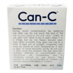Can-C 点眼薬,　グリセリン 1% w/v / カルボキシメチルセルロース  0.3% w/v, 2本 x 5ml バイアル,製造元： Profound Products, 箱情報,注意事項