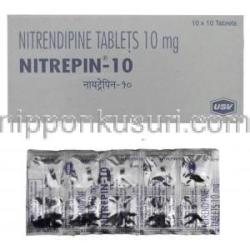 ニトレピン Nitrepin, バイロテンシン ジェネリック, ニトレンジピン 錠 (USV)