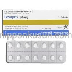レグザプロ Lexapro, シュウ酸エスシタロプラム 10mg 錠 (Lundbeck)