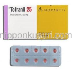 トフラニール Tofranil, 塩酸イミプラミン 25mg 錠 (Novartis)