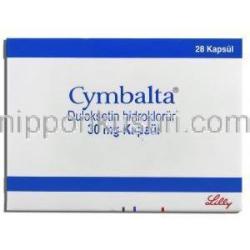 サインバルタ Cymbalta, デュロキセチン 30mg カプセル (Lily) 箱