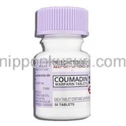 クーマディン Coumadin, ワーファリンジェネリック, ワルファリン 2mg 錠 (Sigma) ボトル