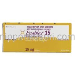 エナブレックス Enablex, ダリフェナシン15mg 錠 （ノバルティス社） 箱