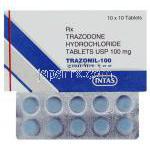 トラゾニル, 塩酸トラゾドン  100 mg 錠, Trazonil, Intas