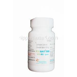 フォスベイト-500, ホスレノールジェネリック, 炭酸ランタン 500mg チュアブル錠　瓶