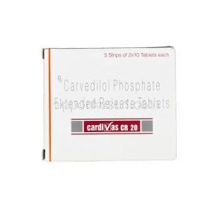 カーディバスCR 20, コレッジジェネリック,　カカルベジロールリン酸塩 20mg 持続放出性錠