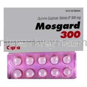 モスガード Mosgard, 硫酸キニーネ, 300mg 錠 (Cipla)