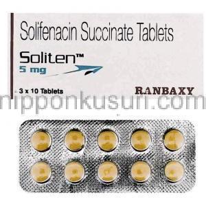 ソリテン, ソリフェナシン 10mg 錠 (Ranbaxy)