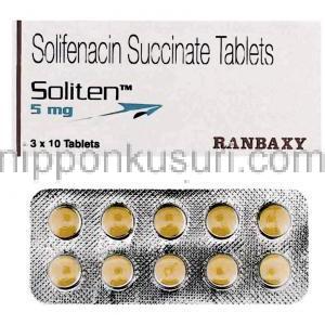 ソリテン, ソリフェナシン 5mg, 箱正面