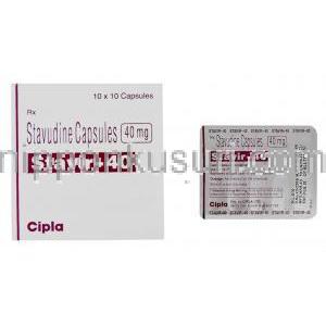 スタビル Stavir, ゼリットジェネリック, スタブジン 40mg 錠 (Cipla)