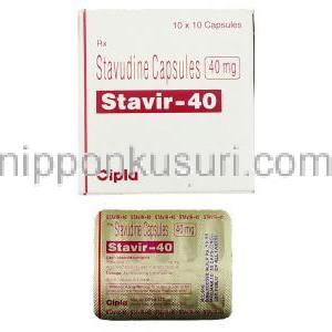 スタビル Stavir, ゼリットジェネリック, スタブジン 40mg 錠 (Cipla)