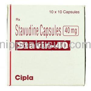 スタビル Stavir, ゼリットジェネリック, スタブジン 40mg 錠 (Cipla) 箱