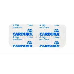 カルデュラ，ドキサゾシン 4mg　錠　シート　裏面