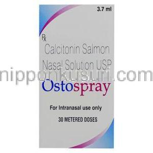 オストスプレー Ostospray, カルシトニン 30 定量 5ml 点鼻用スプレー (Sun Pharma) 箱