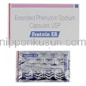 フェニトイン  (ヒダントールジェネリック） 100 mg Fentoin ER 100 (Sun pharma)