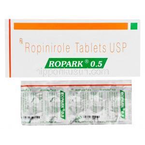 ロパーク　Ropark 0.5、ジェネリックレキップ、ロピニロール0.5mg　