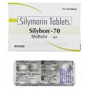 シリボン Silybon, プロヘップ ジェネリック, シリマリン 70mg 錠 (Micro Labs)